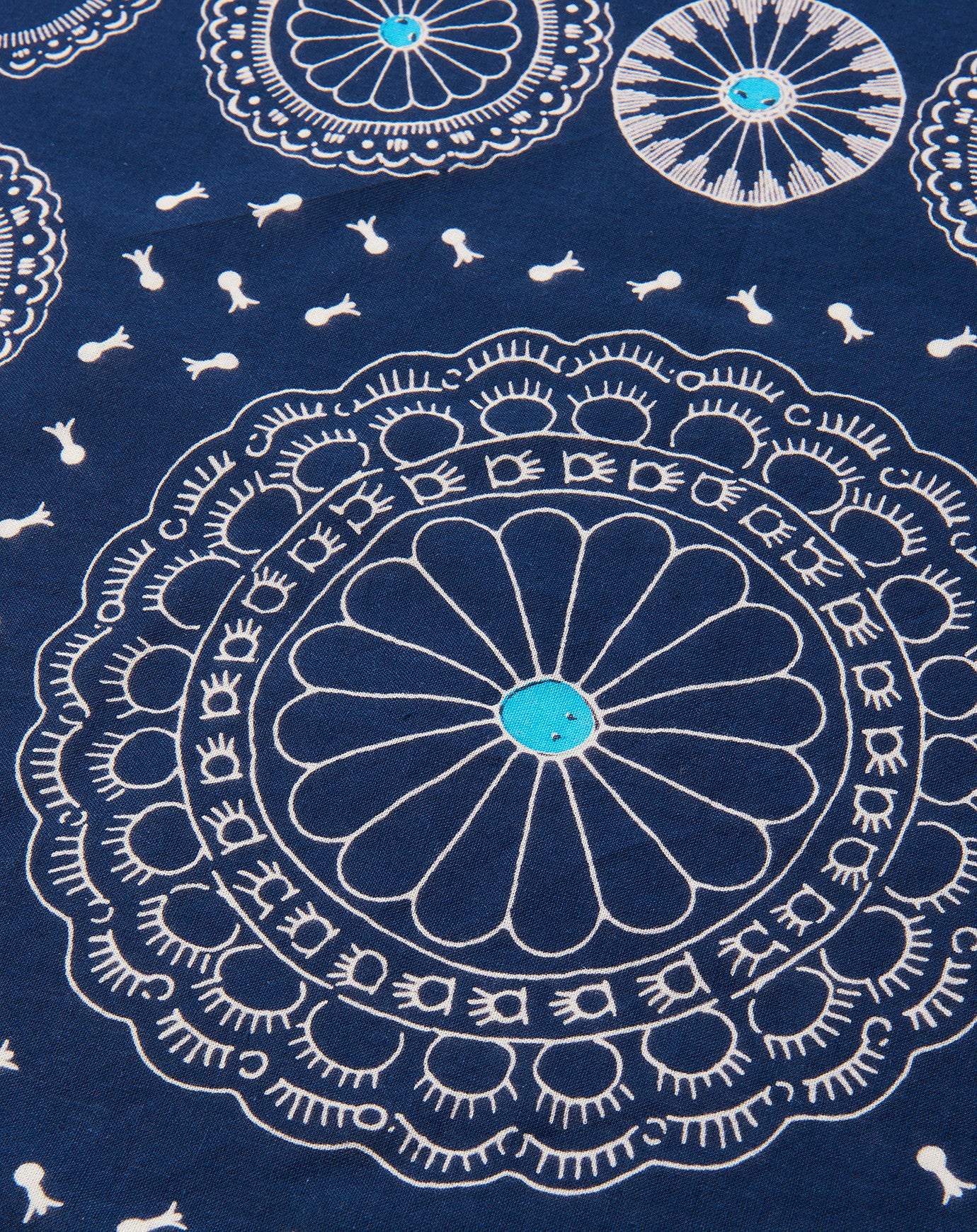 Kapital Fastcolor Selvedge Concho Bandana in Navy