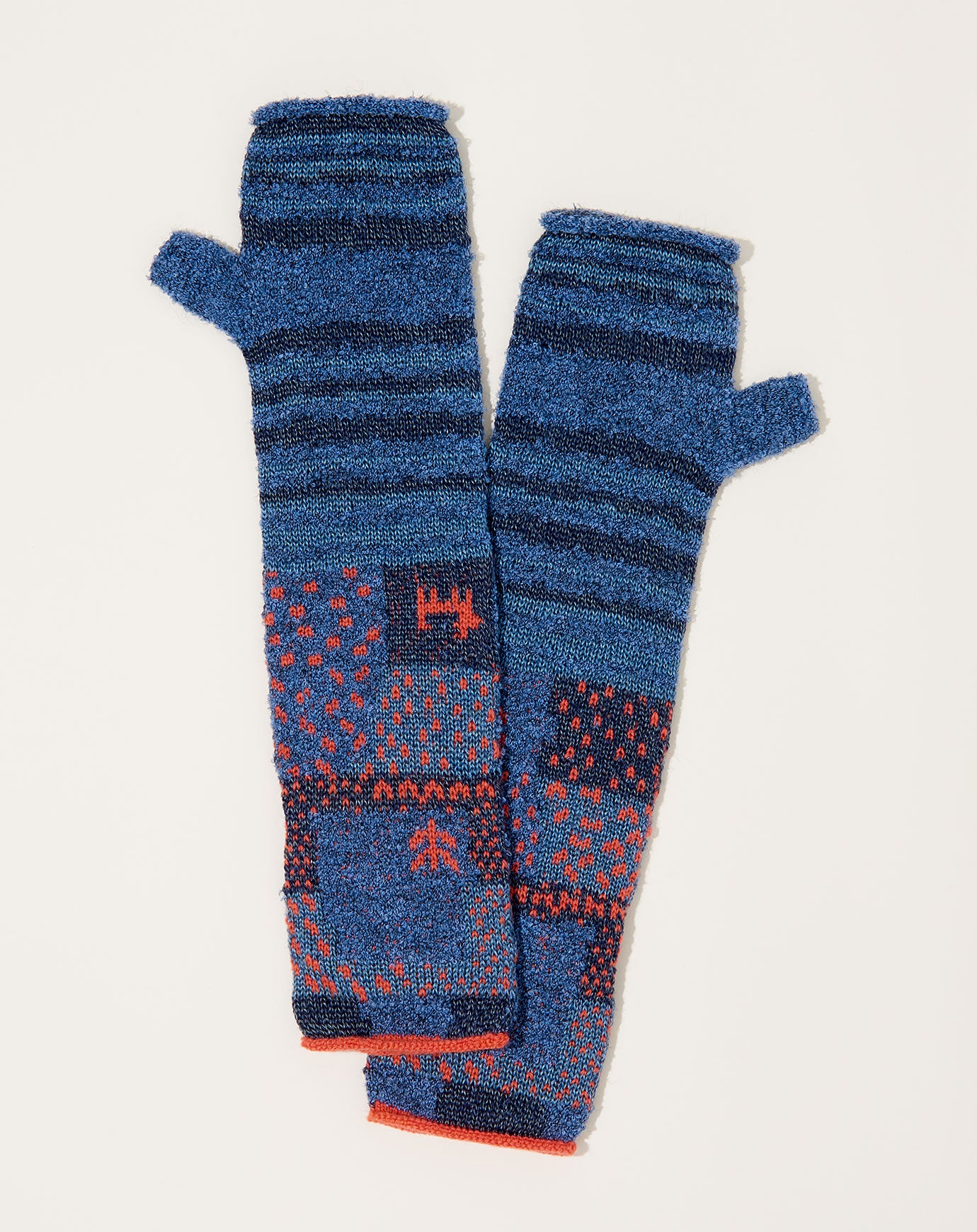 Kapital GABBEH Patchwork 2 Way Mitten in Blue