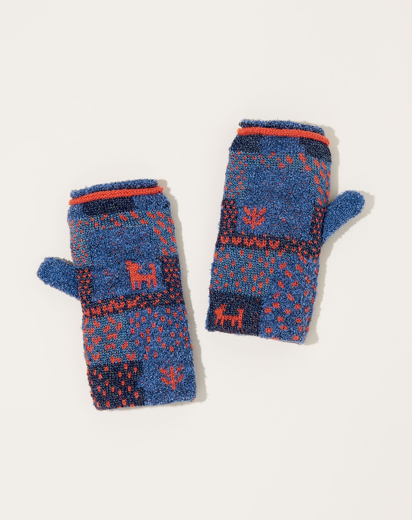 Kapital GABBEH Patchwork 2 Way Mitten in Blue