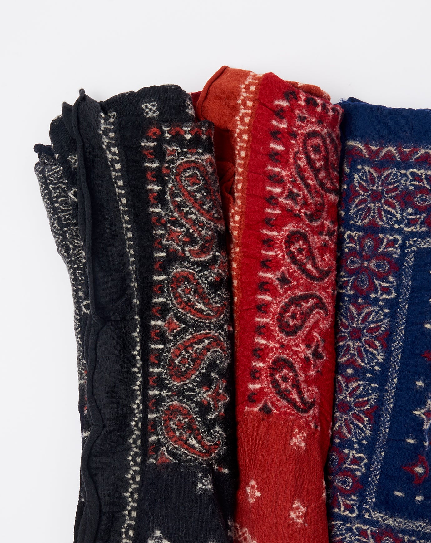 Kapital Bandana Patchwork Scarf in Red