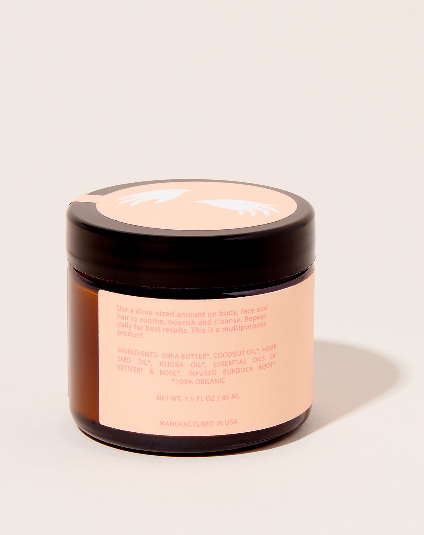 Lauren's All Purpose Salve Travel Jar in Rose Vetiver