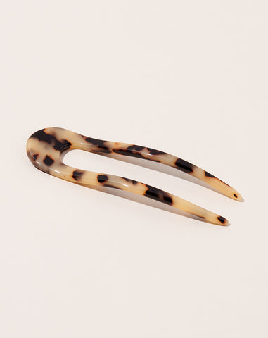 French Hair Pin in Blonde Tortoise