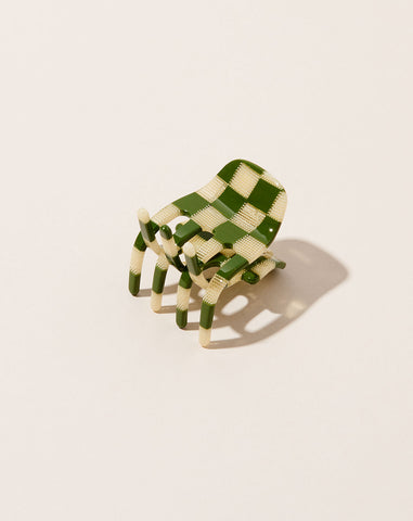 Mini Claw in Green Checker