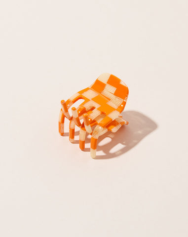 Mini Claw in Orange Checker