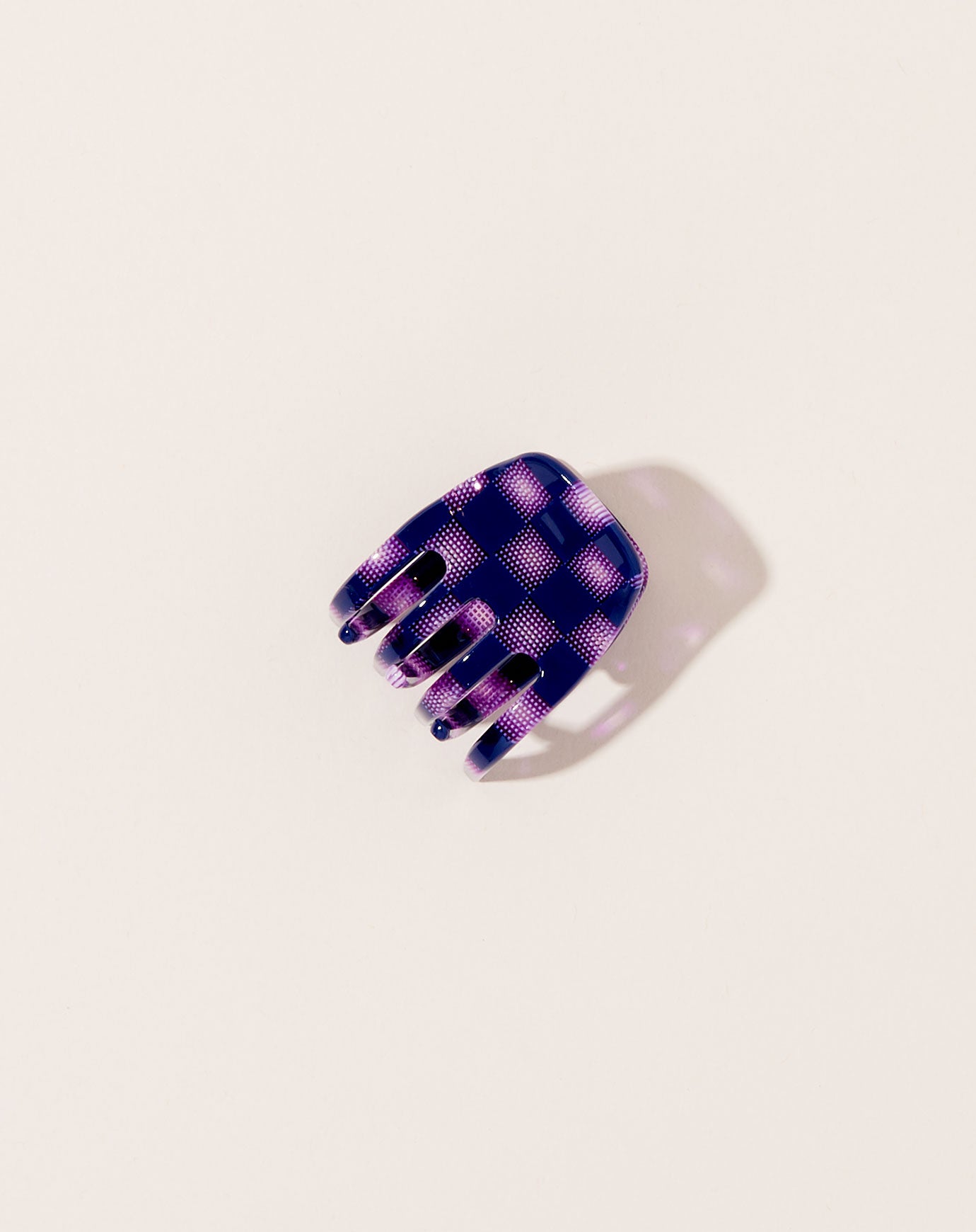 Machete Mini Claw in Purple Checker