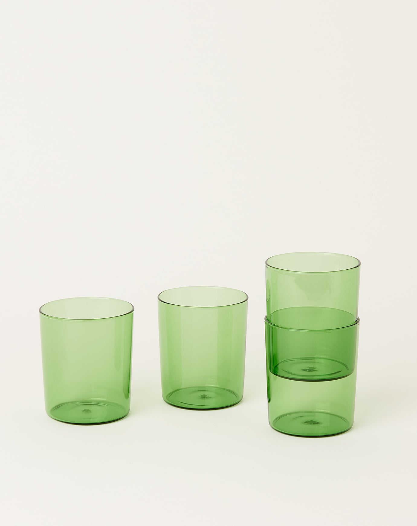 Maison Balzac Set of 4 Goblets in Green
