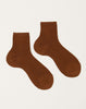 Maria La Rosa Ribbed Cotton Socks in Brown