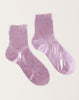 Maria La Rosa Laminated One Socks in Lilla