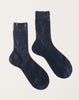 Maria La Rosa One Ribbed Laminate Socks in Fumo