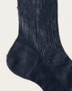 Maria La Rosa One Ribbed Laminate Socks in Fumo