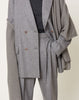 Maria McManus High Waisted Pleat Front Pant in Grey