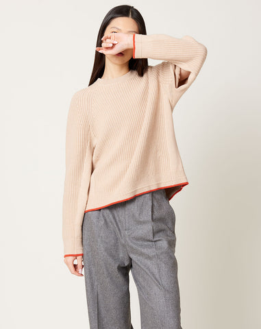 Tear Drop Back Crew in Blush