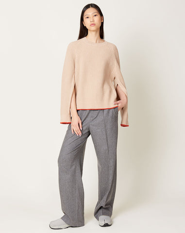 Tear Drop Back Crew in Blush