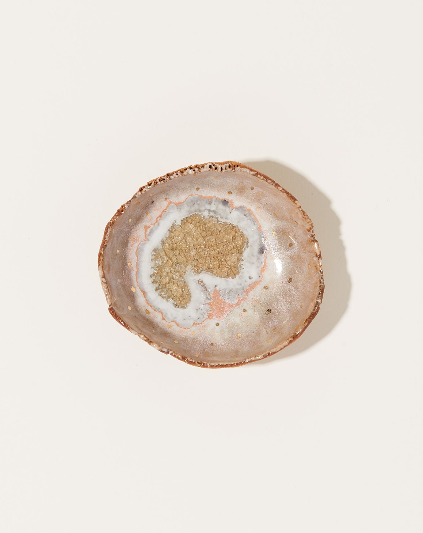Minh Singer Mini Iceland Dish in Northern Lights with Gold Dots