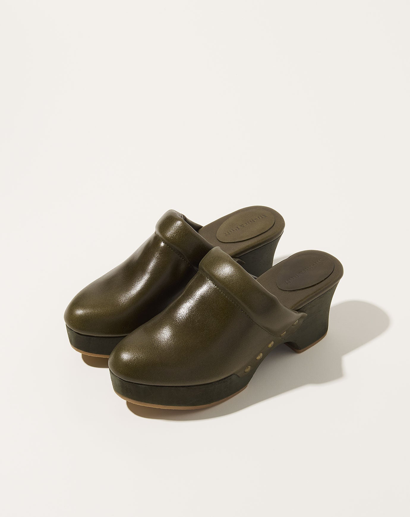 Misha & Puff Pillow Clog in Olive