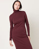 Misha & Puff Turtleneck Dress in Fig