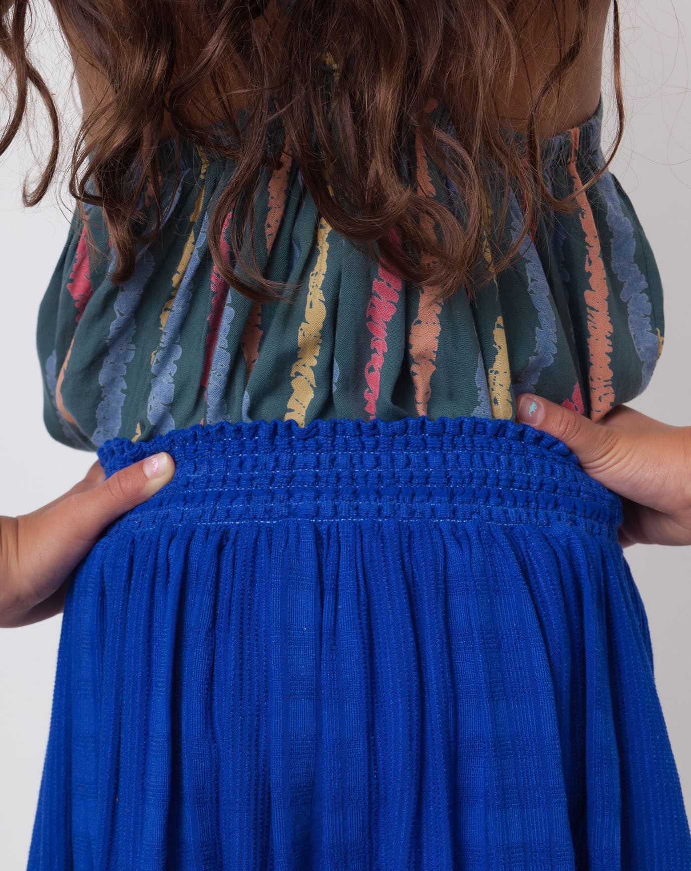 Nico Nico Joplin Textured Skirt in Blueberry