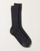 Nishiguchi Kutsushita Cashmere Ribbed Socks in Charcoal