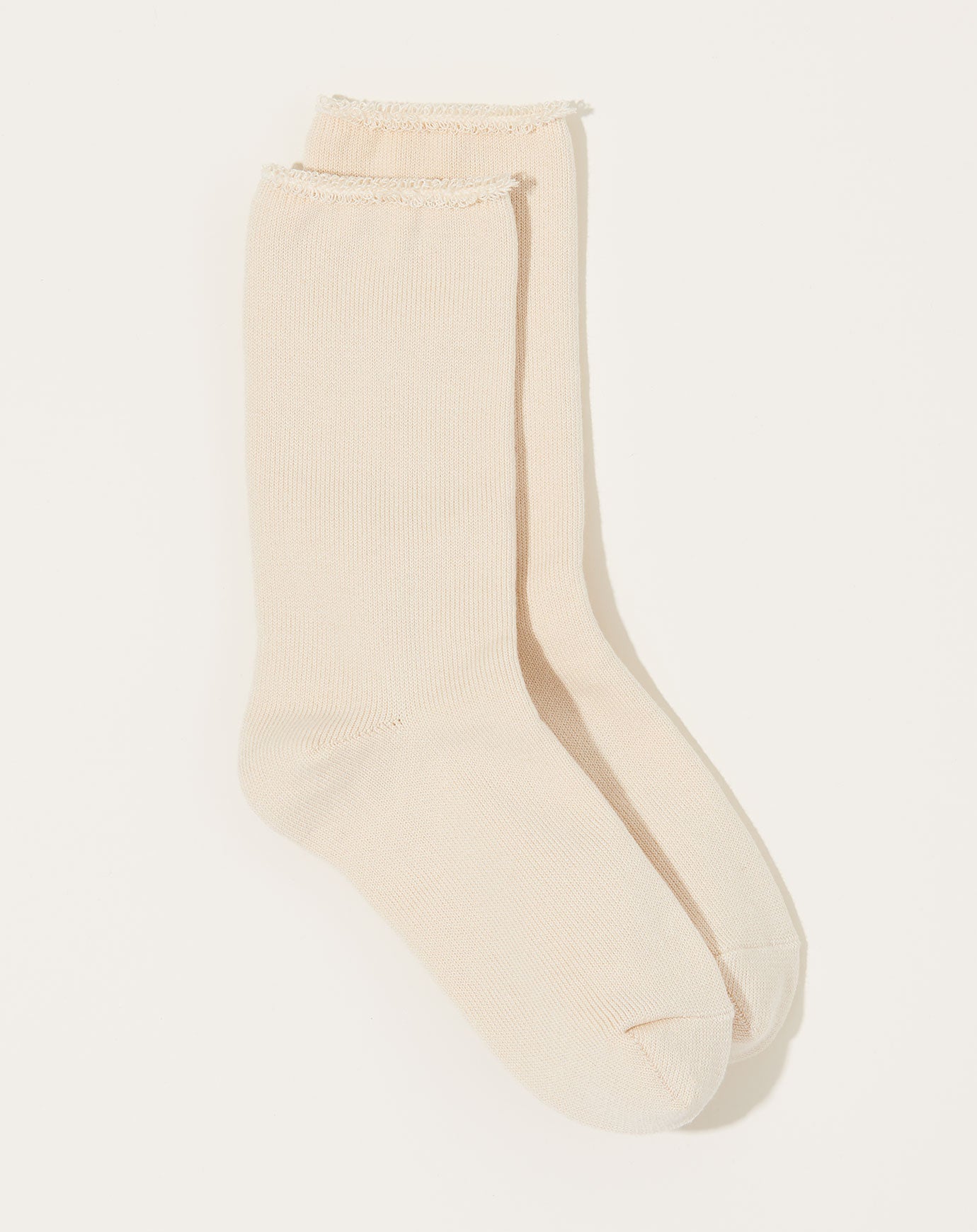 Nishiguchi Kutsushita Silk Cotton Lounge Socks in Ivory