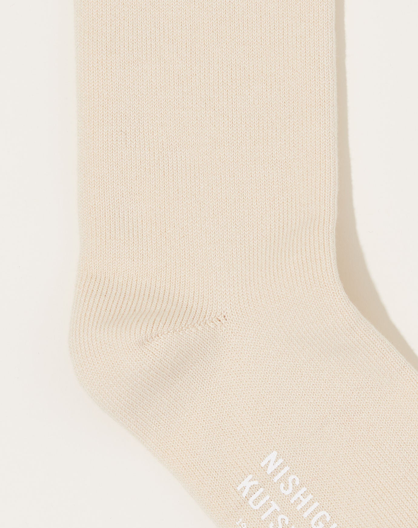 Nishiguchi Kutsushita Silk Cotton Lounge Socks in Ivory