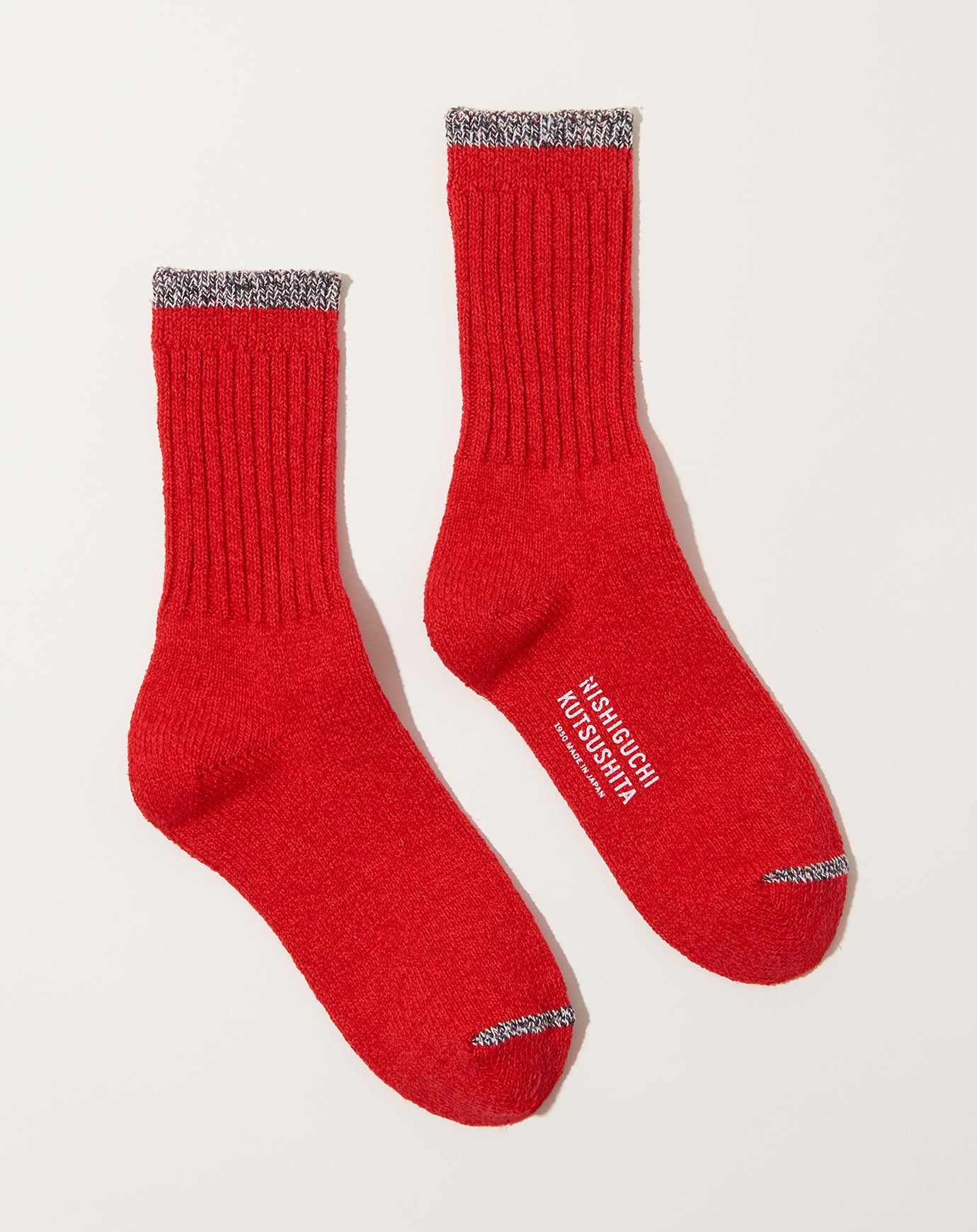 Silk Cotton Socks in Red