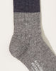 Nishiguchi Kutsushita Wool Cotton Slab Socks in Charcoal
