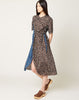 No. 6 Thalassa Dress in Brown & Royal Ikat