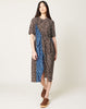 No. 6 Thalassa Dress in Brown & Royal Ikat
