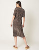 No. 6 Thalassa Dress in Brown & Royal Ikat