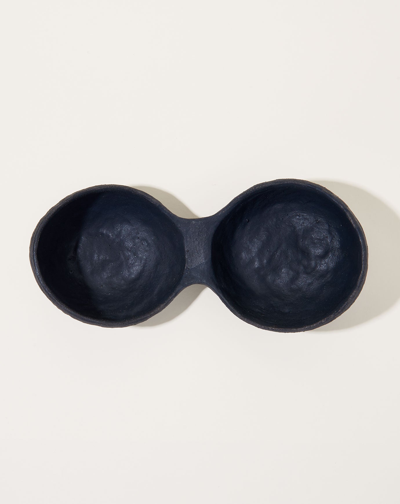 Nur Ceramics Nabra Double Bowl in Matte Black