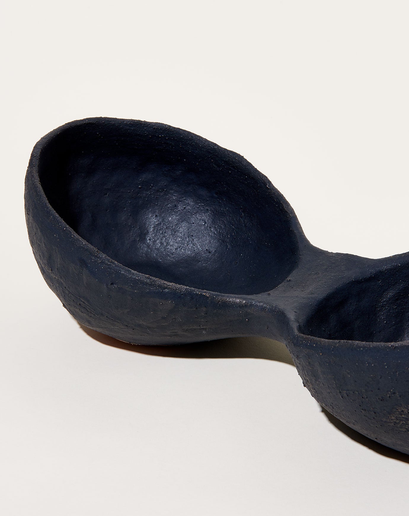Nur Ceramics Nabra Double Bowl in Matte Black