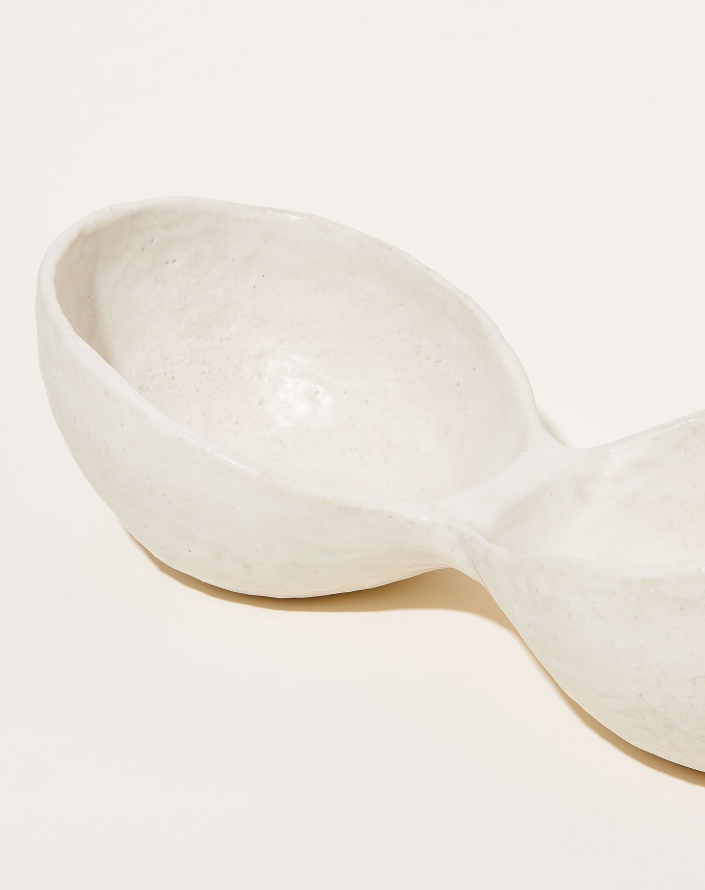 Nur Ceramics Nabra Double Bowl in Matte White