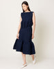 Rachel Comey Cera Dress in Navy Smocked Cotton
