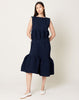 Rachel Comey Cera Dress in Navy Smocked Cotton