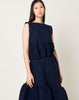 Rachel Comey Cera Dress in Navy Smocked Cotton