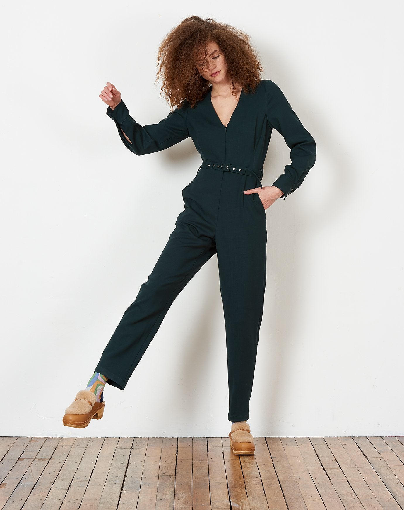 Fame Jumpsuit in Dark Juniper | Rachel Comey | Covet + Lou