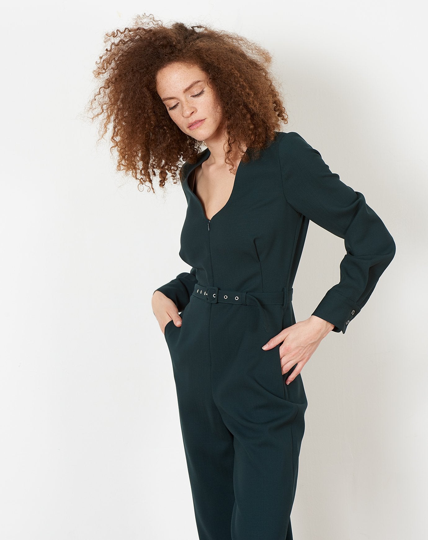 Fame Jumpsuit in Dark Juniper | Rachel Comey | Covet + Lou