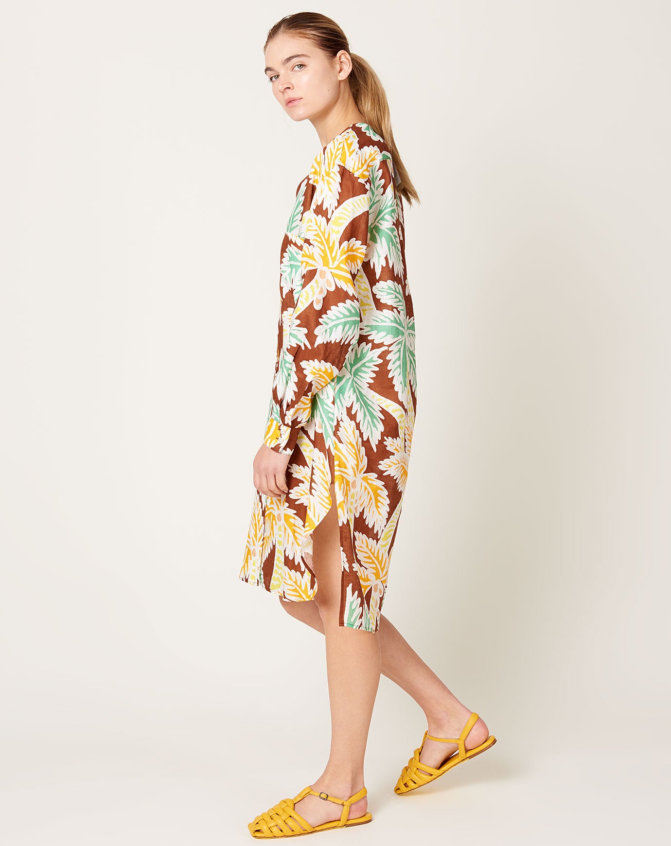 Rachel Comey Gita Dress in Brown Fenix Linen