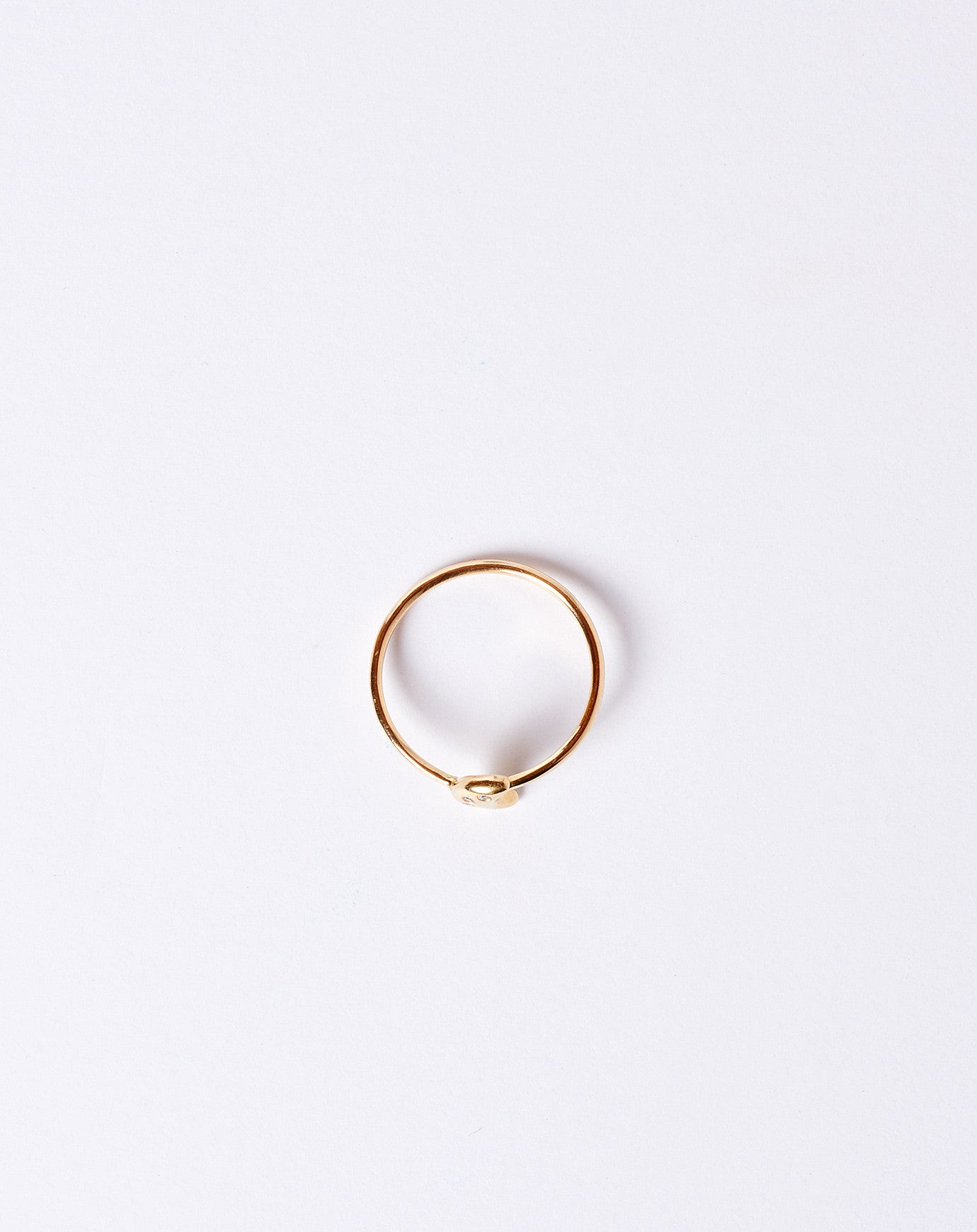 Tiny Moon Ring in Gold