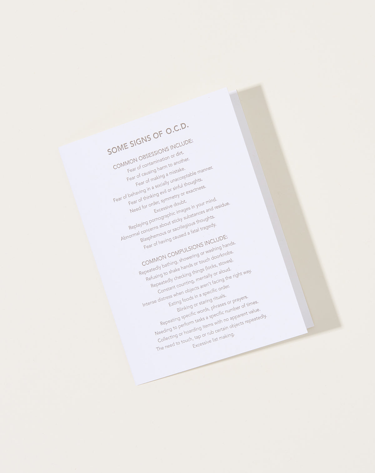 OCD Card | Set Editions | Covet + Lou | Covet + Lou