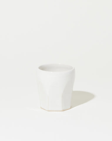 Farmhouse Faceted Whiskey Tumbler in Glossy Classic White