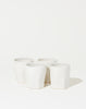 Sheldon Ceramics Farmhouse Faceted Whiskey Tumbler in Glossy Classic White