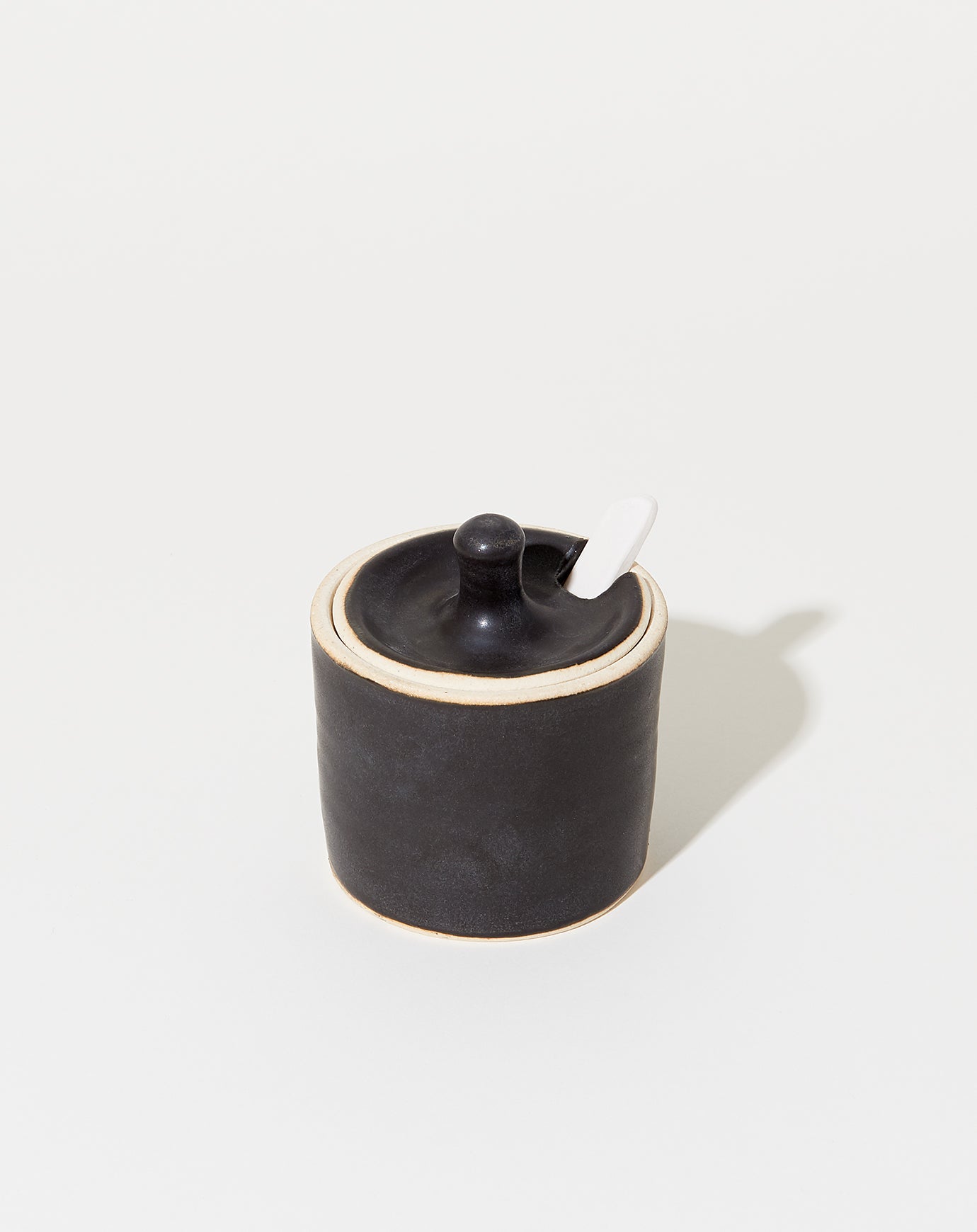 Sheldon Ceramics Farmhouse Spice Jar in Satin Black