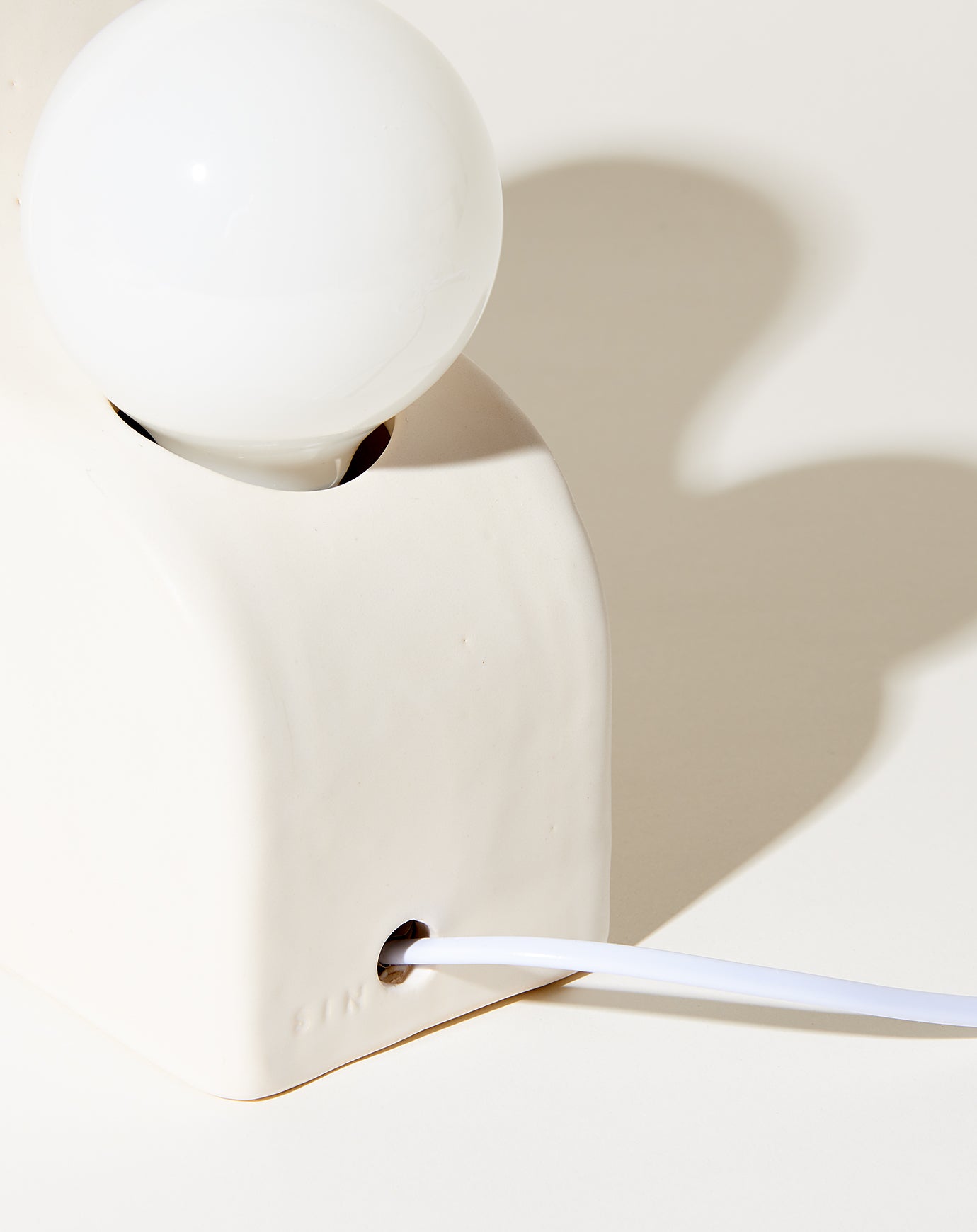 SIN Boulder Table Lamp in White