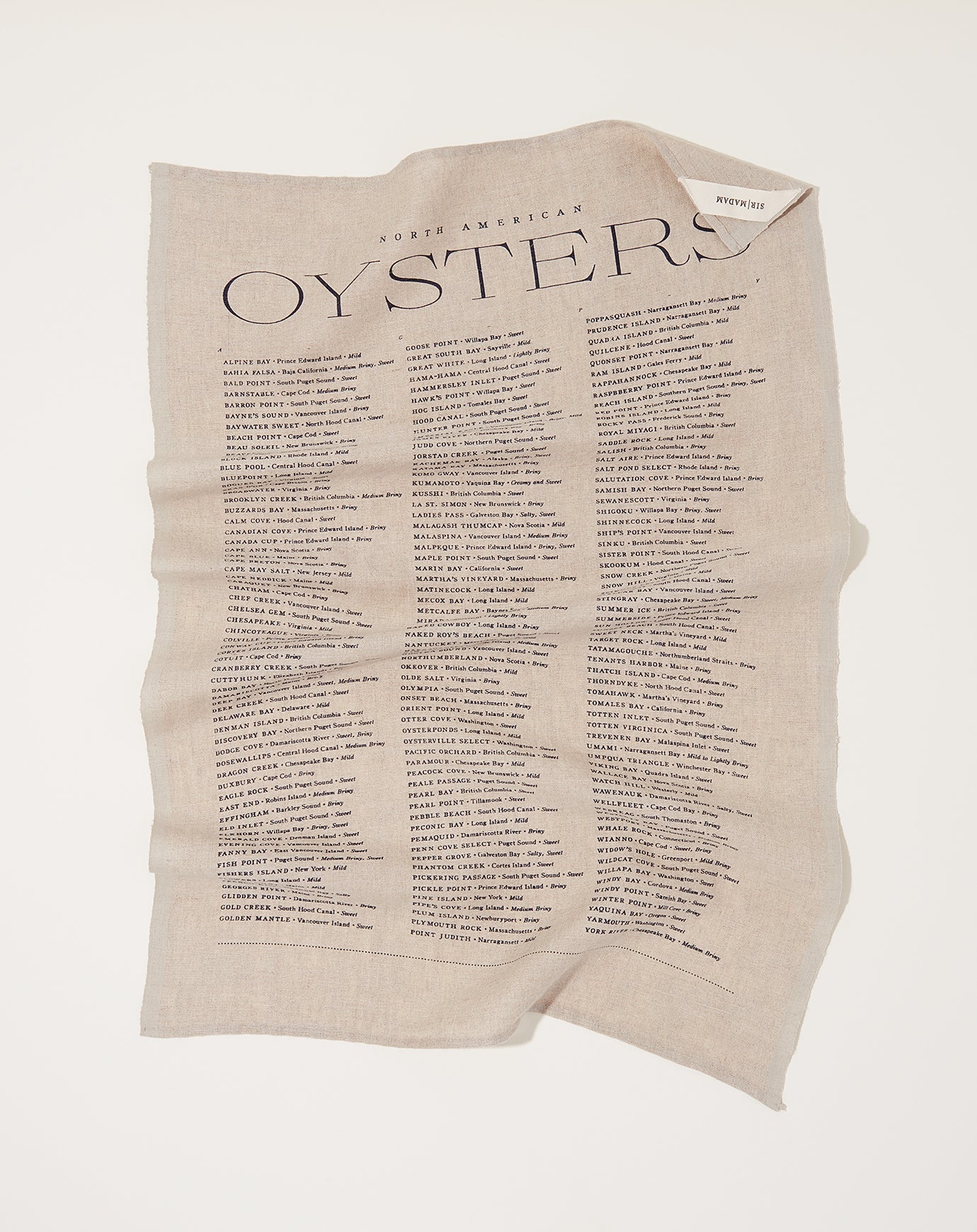 Sir Madam Natural Oyster Linen Tea Towel