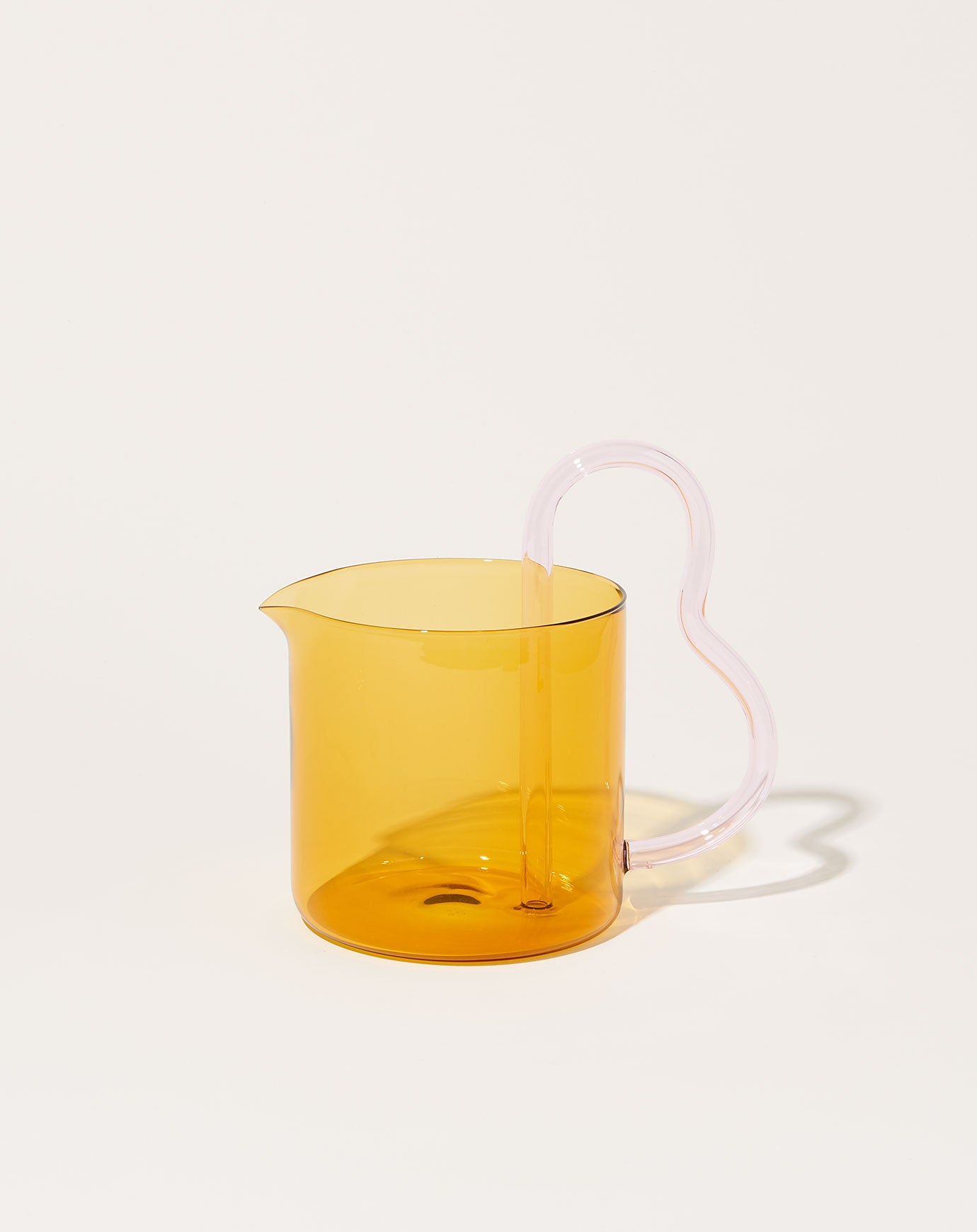 Sophie Lou Jacobsen Bean Pitcher in Yellow with Pink