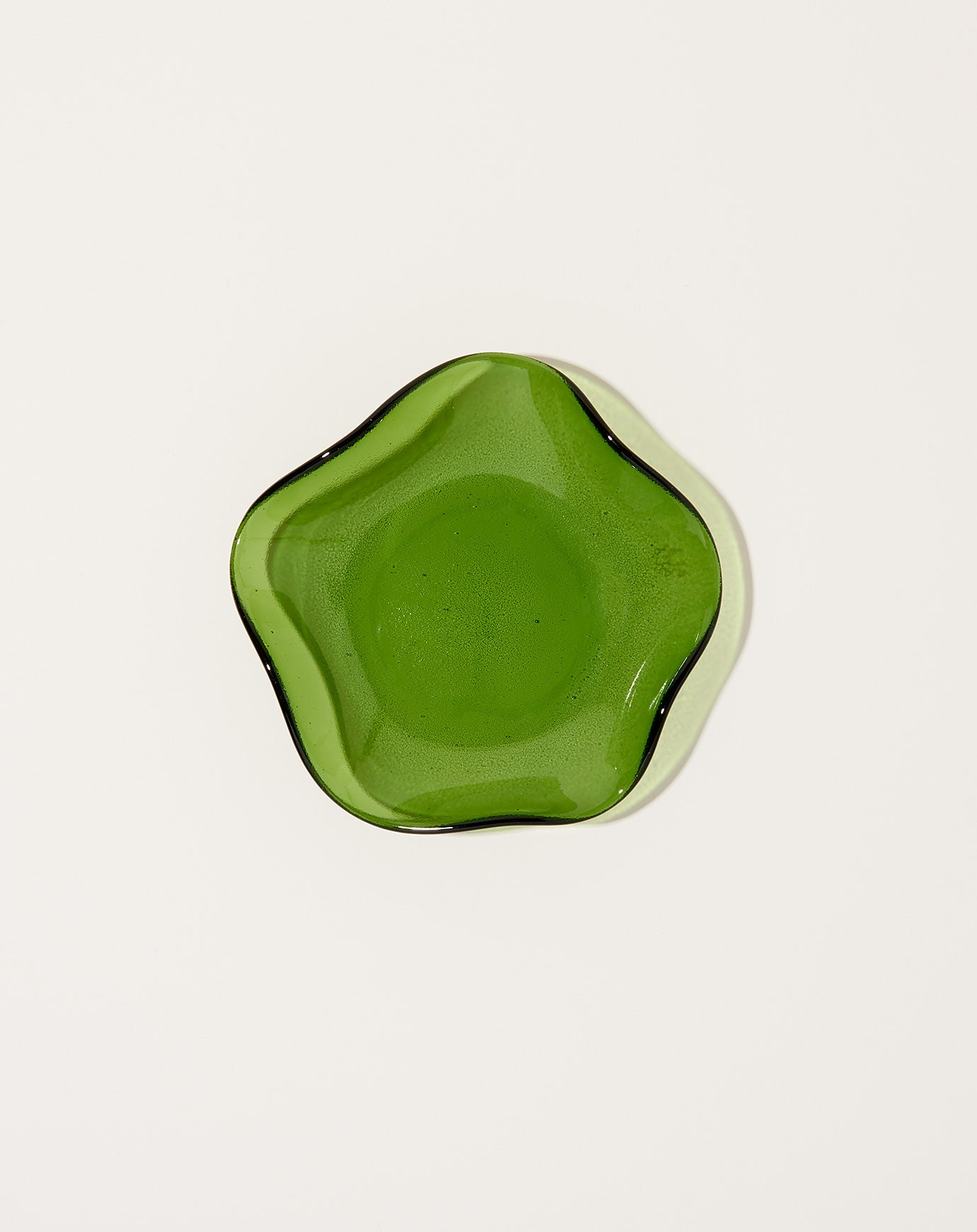 Sophie Lou Jacobsen Small Petal Plate in Olive (Transparent)