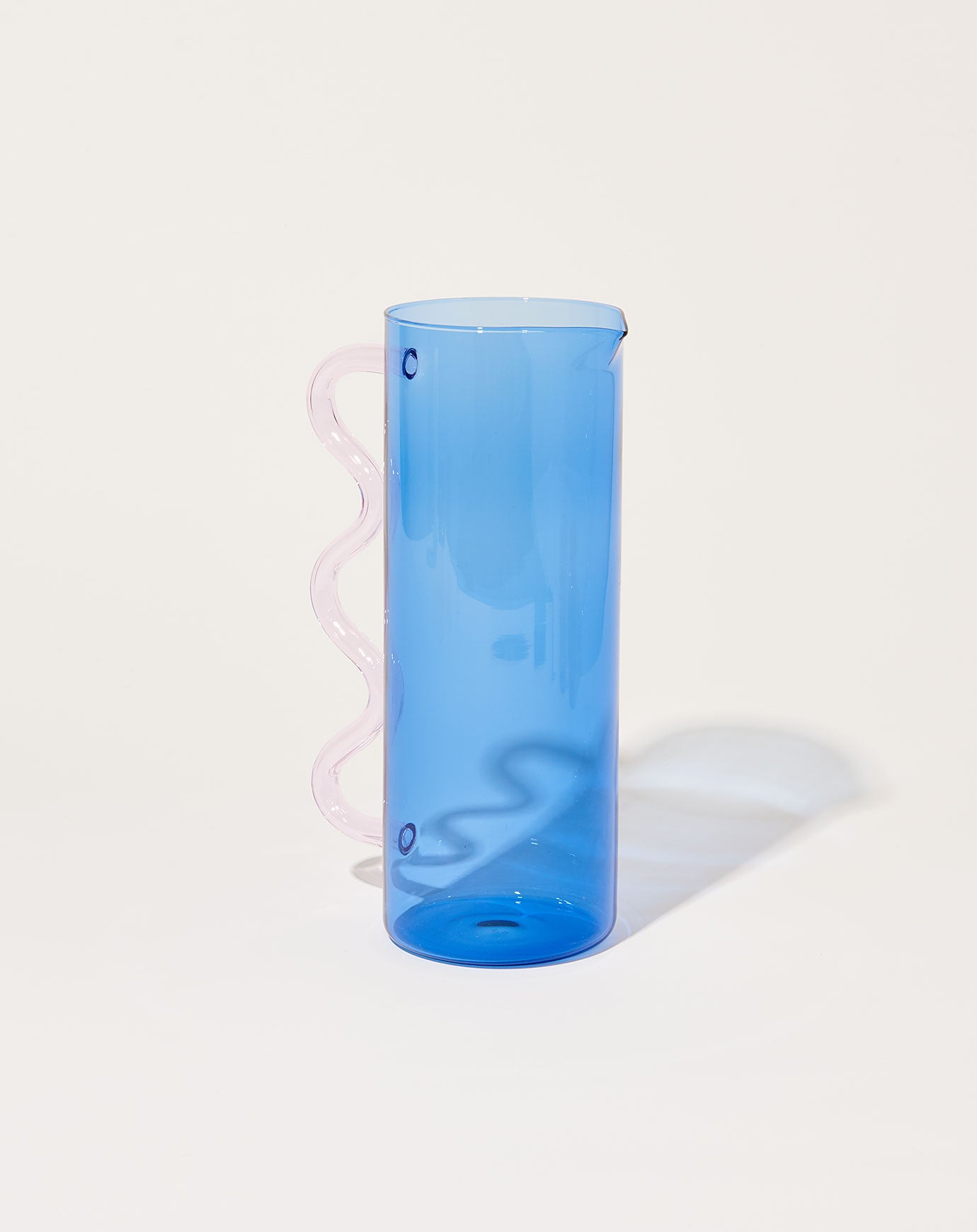 Sophie Lou Jacobsen Wave Pitcher in Blue with Pink