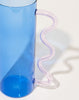 Sophie Lou Jacobsen Wave Pitcher in Blue with Pink