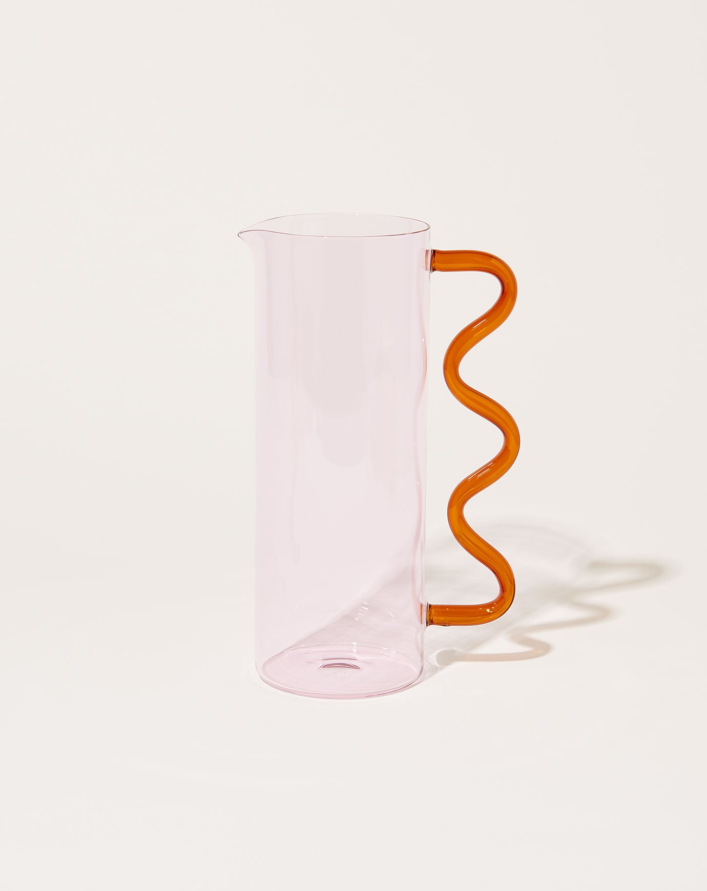 Sophie Lou Jacobsen Wave Pitcher in Pink with Amber